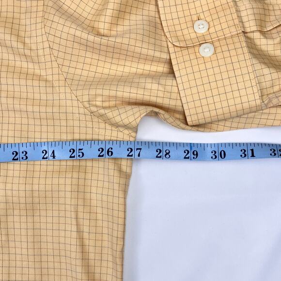 Orvis Yellow Windowpane Long Sleeve Shirt XL - Picture 5 of 9